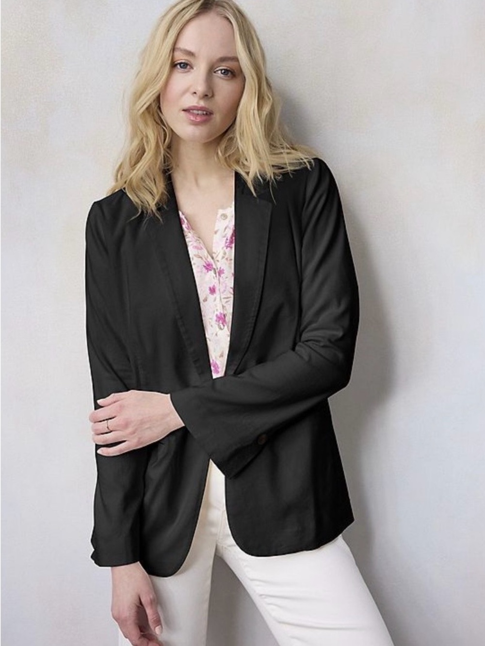 Women's LC Lauren Conrad Notch Collar 1-Button Blazer Jacket Size 6 Pre ❤️